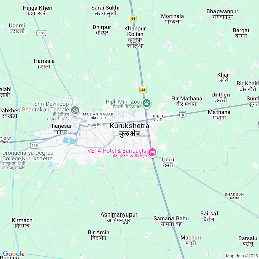 Map showing the VPS Group office location in Kurukshetra, Haryana